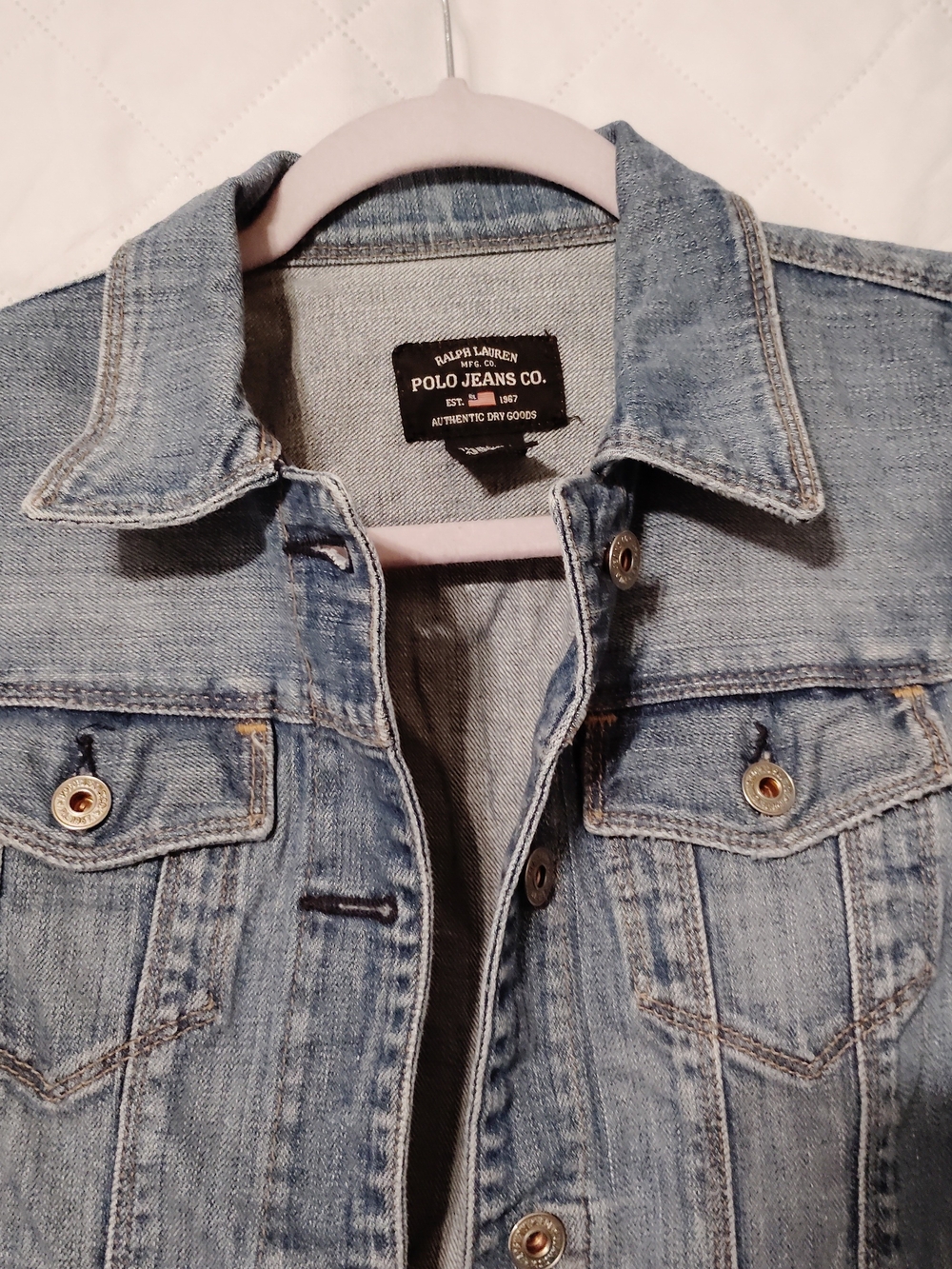 Ralph Lauren Light Blue Denim Jean Jacket Size Medium - Picture 2 of 5